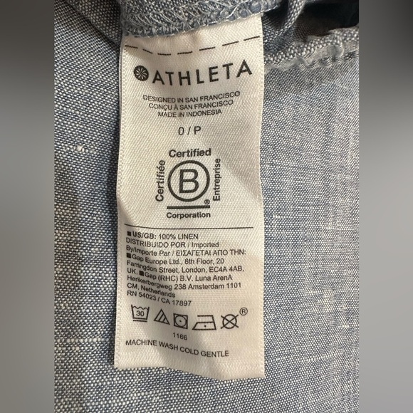 Athleta Blue Track Pants Relaxed Fit Joggers With Pockets - Picture 7 of 16